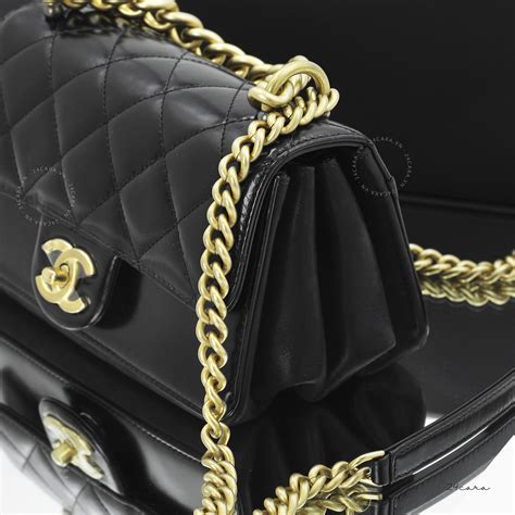 chanel bag with gold hardware.